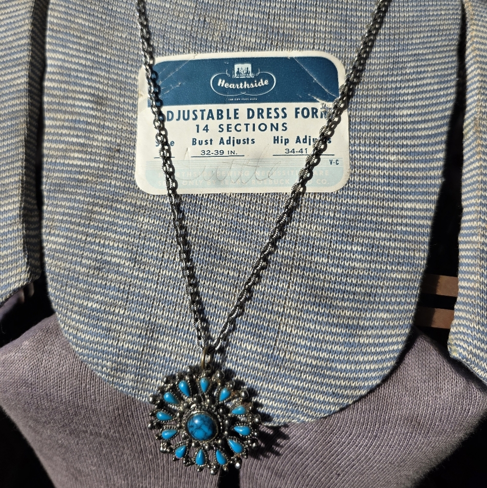 Vintage Turquoise Pendant Necklace